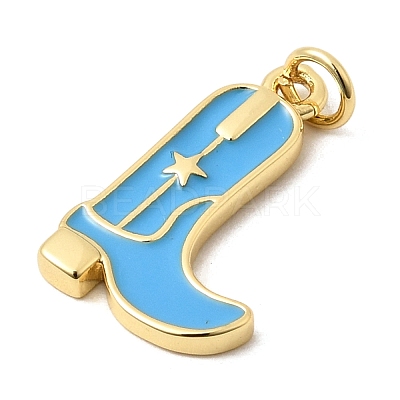 Brass Enamel Pendants KK-A296-51G-06-1