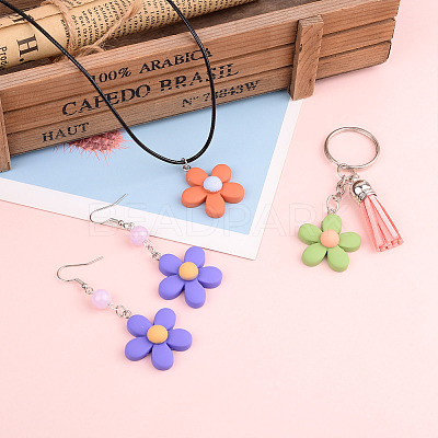 40Pcs 5 Colors Resin Pendants RESI-TA0001-40-1