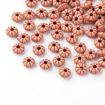 Imitation Wood Acrylic Beads SACR-Q186-33-1