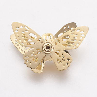 Brass Micro Pave Cubic Zirconia Pendants KK-F731-22G-1