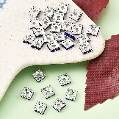 Brass Rhinestone Spacer Beads RSB072-1