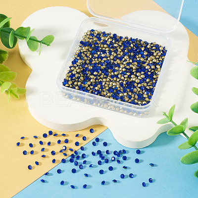 1 Bag Pointed Back Glass Rhinestone Cabochons RGLA-TADJ0001-01B-09-1