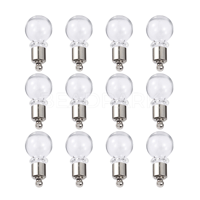 Transparent Glass Wishing Pendants GLAA-YW0001-02P-1