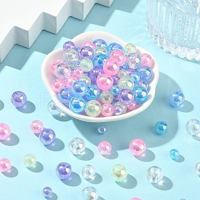 150Pcs 3 Styles Transparent Acrylic Beads MACR-YW0003-96A-1