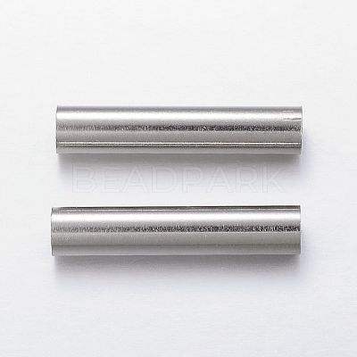 Tarnish Resistant 304 Stainless Steel Tube Beads STAS-P128-09-1