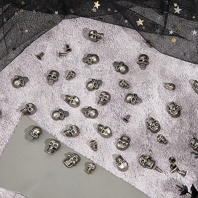 48Pcs Alloy Studs Rivets FIND-FH0011-42B-1