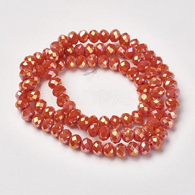Electroplate Opaque Glass Beads Strands EGLA-A034-P4mm-T04-1