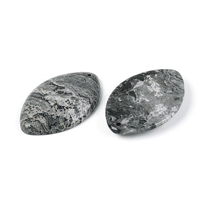 Natural Map Stone Big Pendants G-N361-04B-1