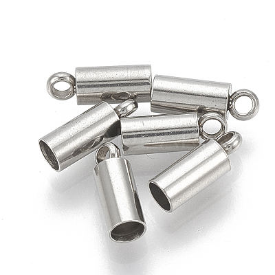 Tarnish Resistant 201 Stainless Steel Cord Ends STAS-R098-03F-1