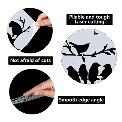 PET Plastic Hollow Out Drawing Painting Stencils Templates DIY-WH0244-276-1