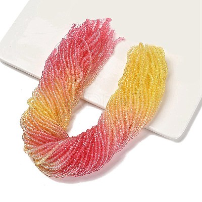 Transparent Painted Glass Beads Strands DGLA-A034-T2mm-A07-1