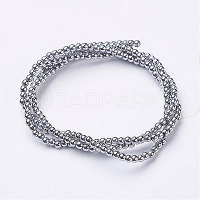 Non-Magnetic Synthetic Hematite Beads Strands G-G094-2mm-1