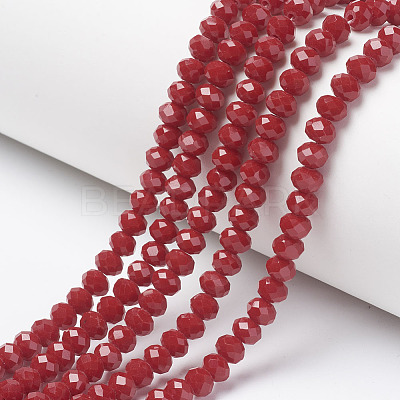 Opaque Solid Color Glass Beads Strands EGLA-A034-P1mm-D02-1