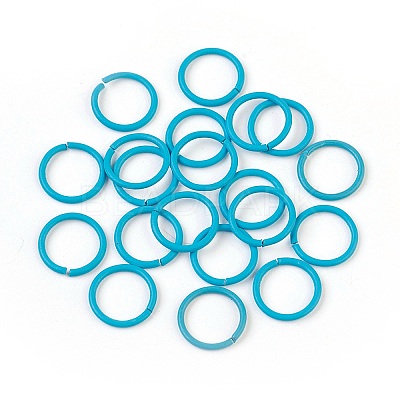 Spray Painted Iron Open Jump Rings IFIN-F149-B02-1