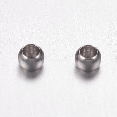 Tarnish Resistant 316 Surgical Stainless Steel Crimp Beads STAS-F117-03P-1