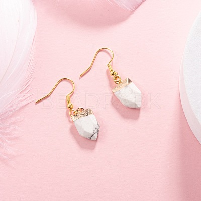 10Pcs 10 Style Natural Gemstone Pointed Pendants G-LS0002-04-1