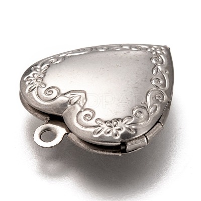 Non-Tarnish 316 Stainless Steel Locket Pendants STAS-O135-06P-1