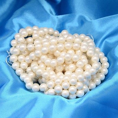 Round Shell Pearl Bead Strands BSHE-L011-12mm-A013A-1