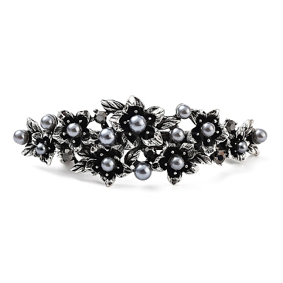 Flower Alloy Rhinestone Hair Barrettes LS-PHAR-S604-01AS-01-1