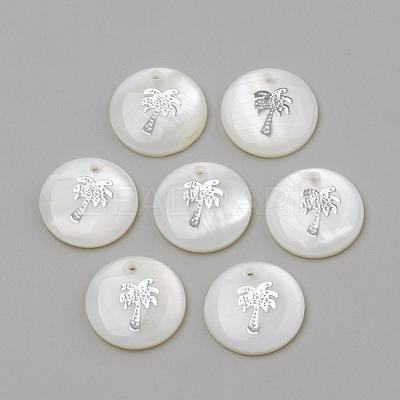 Freshwater Shell Pendants SHEL-Q010-008P-1