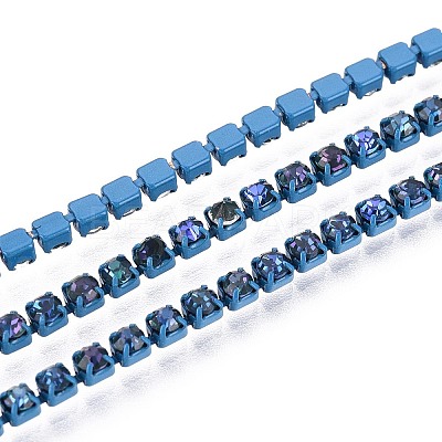 Iron Rhinestone Cup Chains CH-T006-05B-25-1