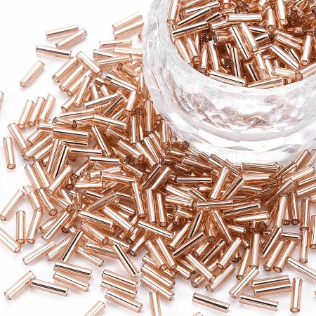 Plated Glass Bugle Beads SEED-S046-01B-39A-1