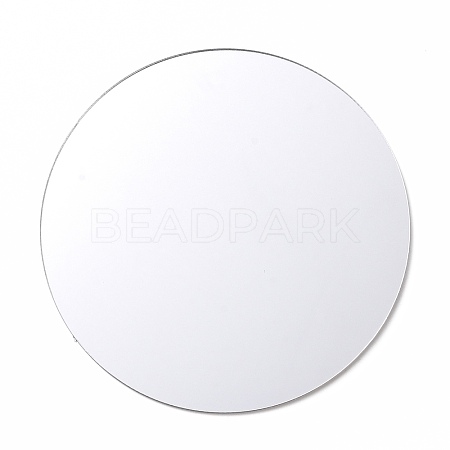 PVC Flat Round Shape Mirror DIY-E043-02-1
