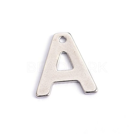 Tarnish Resistant 304 Stainless Steel Letter Charms STAS-O072-A-1