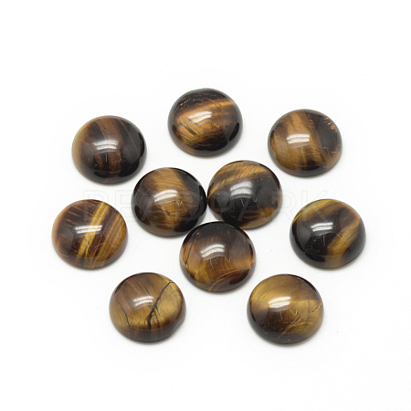 Natural Tiger Eye Cabochons X-G-R416-10mm-35-1