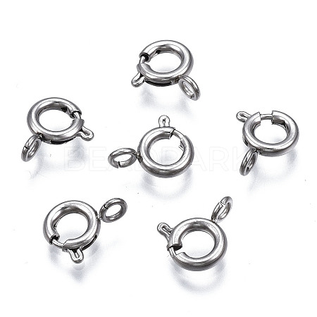 304 Stainless Steel Spring Ring Clasps STAS-S117-016B-1