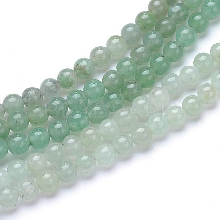 Natural Green Aventurine Bead Strands G-R412-15-6mm-1