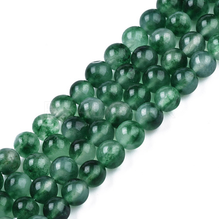 Two Tone Natural Jade Bead Strands X-G-R165-8mm-05-1