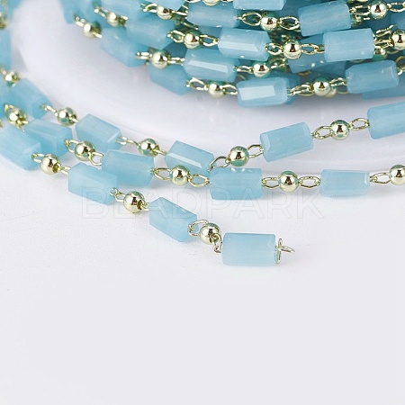 3.28 Feet Handmade Glass Beaded Chains X-CHC-F008-B14-1