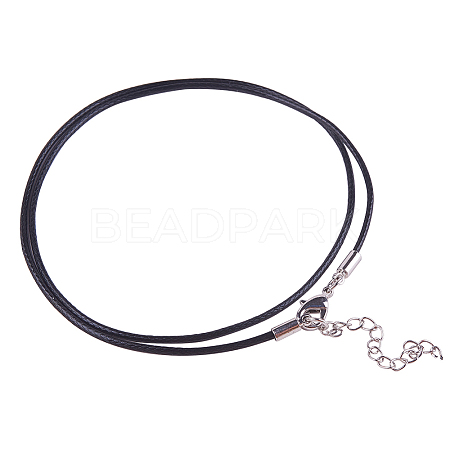 Waxed Cotton Cord Necklace Making NJEW-A279-1.5mm-01-1
