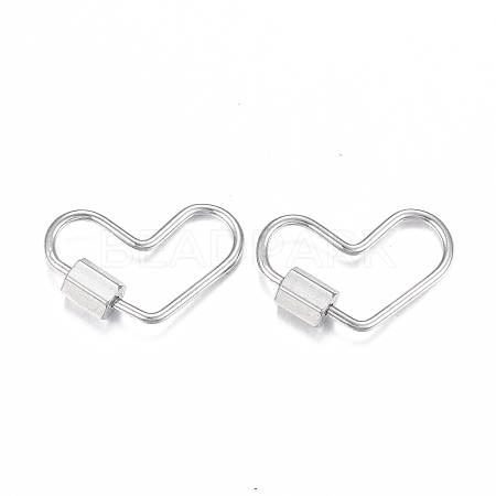 Tarnish Resistant 304 Stainless Steel Screw Carabiner Lock Charms STAS-H103-02P-1