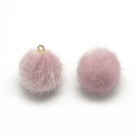 Faux Mink Fur Covered Charms X-WOVE-S084-37B-1
