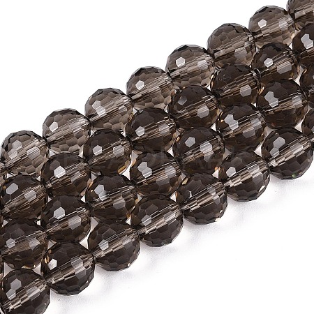 Transparent Glass Bead Strands GLAA-R095-8mm-37-1