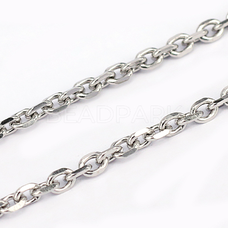 Tarnish Resistant 304 Stainless Steel Cable Chains CHS-L001-68-0.8mm-1