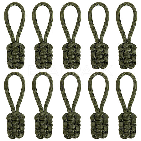 Gorgecraft 10Pcs Polyester Braided Replacement Zipper Puller Tabs FIND-GF0003-50A-1