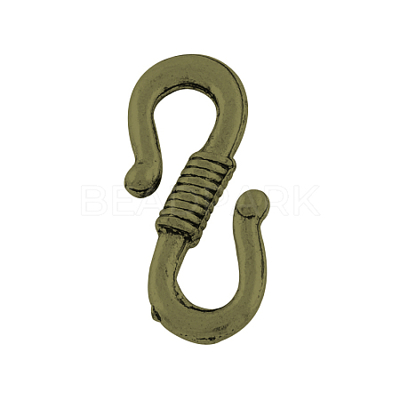 Tibetan Style Alloy S-Hook Clasps X-TIBE-385-AB-FF-1