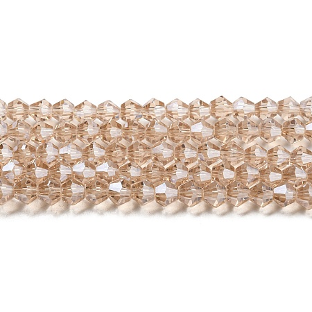 Transparent Electroplate Glass Beads Strands LS-GLAA-F029-3mm-C12-1