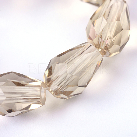 Transparent Glass Bead Strands GLAA-R024-6x8mm-05-1