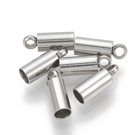 Tarnish Resistant 201 Stainless Steel Cord Ends STAS-R098-03F-1