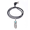 Alloy Pendant Necklaces NJEW-F235-11AS-4