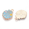 Marine Animals Alloy Enamel Pendants ENAM-T022-34H-2