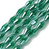 Transparent Electroplate Glass Beads Strands GLAA-K064-05A-PL01-1