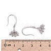 Rhodium Plated 925 Sterling Silver Dangle Earring Findings STER-L057-043P-4