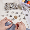 54Pcs 9 Styles Zinc Alloy Shank Buttons BUTT-PH0001-61-2