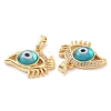 Brass Micro Pave Cubic Zirconia Pendants ZIRC-F136-09G-05-3