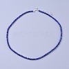 Natural Lapis Lazuli Beaded Necklaces NJEW-K114-B-A06-1